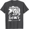 Women Floral Mama Bear TShirt Mama Bear Mom Women Floral Mama Bear Mom Bear Mommy Bear Floral Mama Bear T-Shirt - Dark Heather Grey