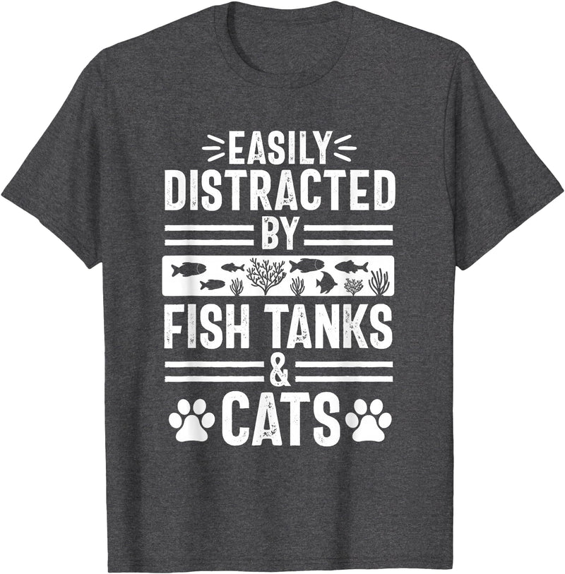Aquarium Lover Aquarist Apparel Co. Fish Tank Lover Dog Owner Funny Aquarium Aquarist T-Shirt - Dark Heather Grey