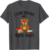 Teddy Bears, Cute Teddy Bear Lover Gifts Adorable Teddy Bear Love Books and Teddy Bear Reading T-Shirt - Dark Heather Grey