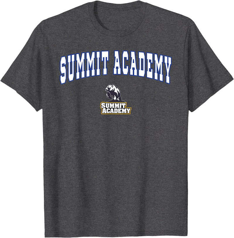 Official High School Fan Gear Summit Academy Bears T-Shirt - Dark Heather Grey