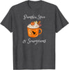 Sonographer Sonograms Halloween Autumn Fall Cute Sonography Halloween Autumn Pumpkin Spice and Sonograms T-Shirt - Dark