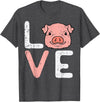 Pig Lover Shirts For Men Women Kids Love Pig Cute Hog Farmer Swine Farm Animal Women Kids Men T-Shirt - Dark Heather Grey