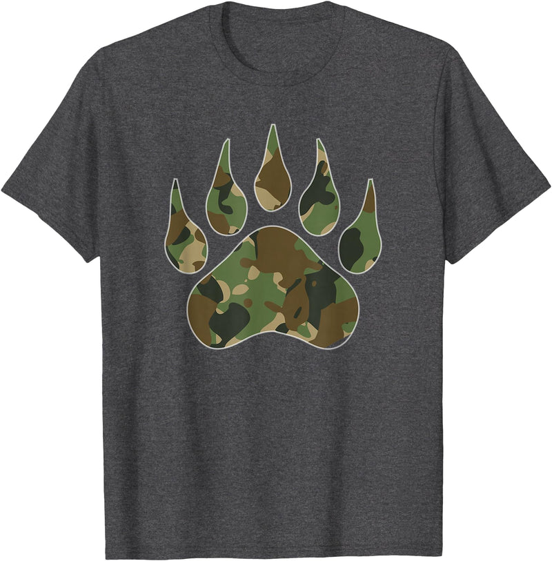 Camo Lover Camo Bear Claw Camouflage for Men Women T-Shirt - Dark Heather Grey