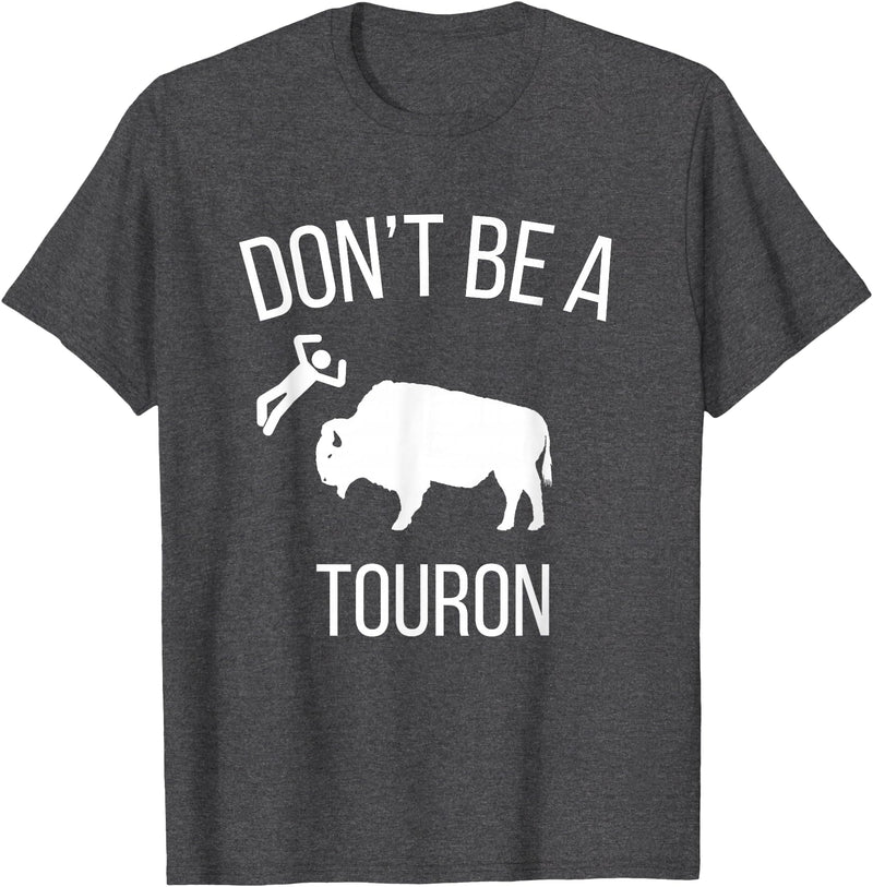 Funny Bison Boujee Cow Shirt - Funny Buffalo Shirt Sei kein Touron - Stroke den Bison nicht T-Shirt - Dark Heather Grey