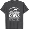 Cow Farm Animals Gifts and Apparel Cow You Can't Buy Happiness But You Can Buy A Cows Farmer T-Shirt - Dark Heather Grey