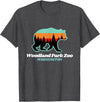Retro Vintage WA Summer Camping & Hiking Souvenir Woodland Park Zoo Washington Tourist T-Shirt - Dark Heather Grey