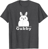 Gubby Rabbit Anime Funny Character Cute Grumpy Bunny T-Shirt in Dark Heather Grey