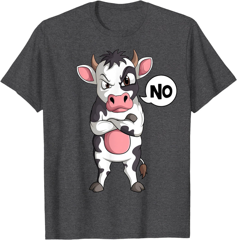 Funny Cow Lover & Owner Gift Ideas Cow Farmer Kids Boys Girls Womens T-Shirt - Dark Heather Grey