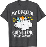 Guinea Pig Shirts For Men Women Kids Gift My Official Guinea Pig Sleeping Shirt Cavy Women Kids Men T-Shirt - Dark Heather Grey