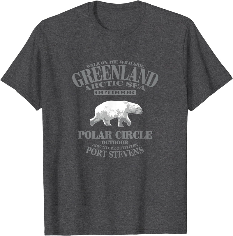 Port Stevens P.S.75 Design Greenland Polar Bear T-Shirt - Dark Heather Grey