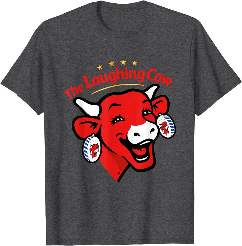 La vache qui rit The Laughing Cow Contemporary Logo T-Shirt - Dark Heather Grey