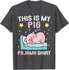 Family Matching Pajamas Men Women Boys Girls Kids Cute PJ Teen Boys PJs Girls PJs Funny This is My Pig Pajama T-Shirt - Dark Heather Grey