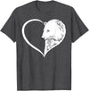 Polar bear Shirt & Tees Co Polar bear Shirts For Women Girls Kids Heart Cute Polar bear T-Shirt - Dark Heather Grey