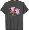 Peppa Pig Unisex-Kids Blue Cartoon T-Shirt, Small - Dark Heather Grey