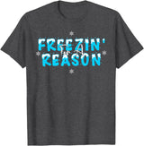 Polar Bear Plunge Ice Swimming Co Polar Bear Plunge 2022 Costume Ice Swimming Freezin Reason T-Shirt - Dark Heather Grey