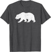 CALIFORNIA REPUBLIC GRIZZLY BEAR APPAREL California Grizzly Bear State Flag CALI Republic Silhouette T-Shirt - Dark Heather Grey