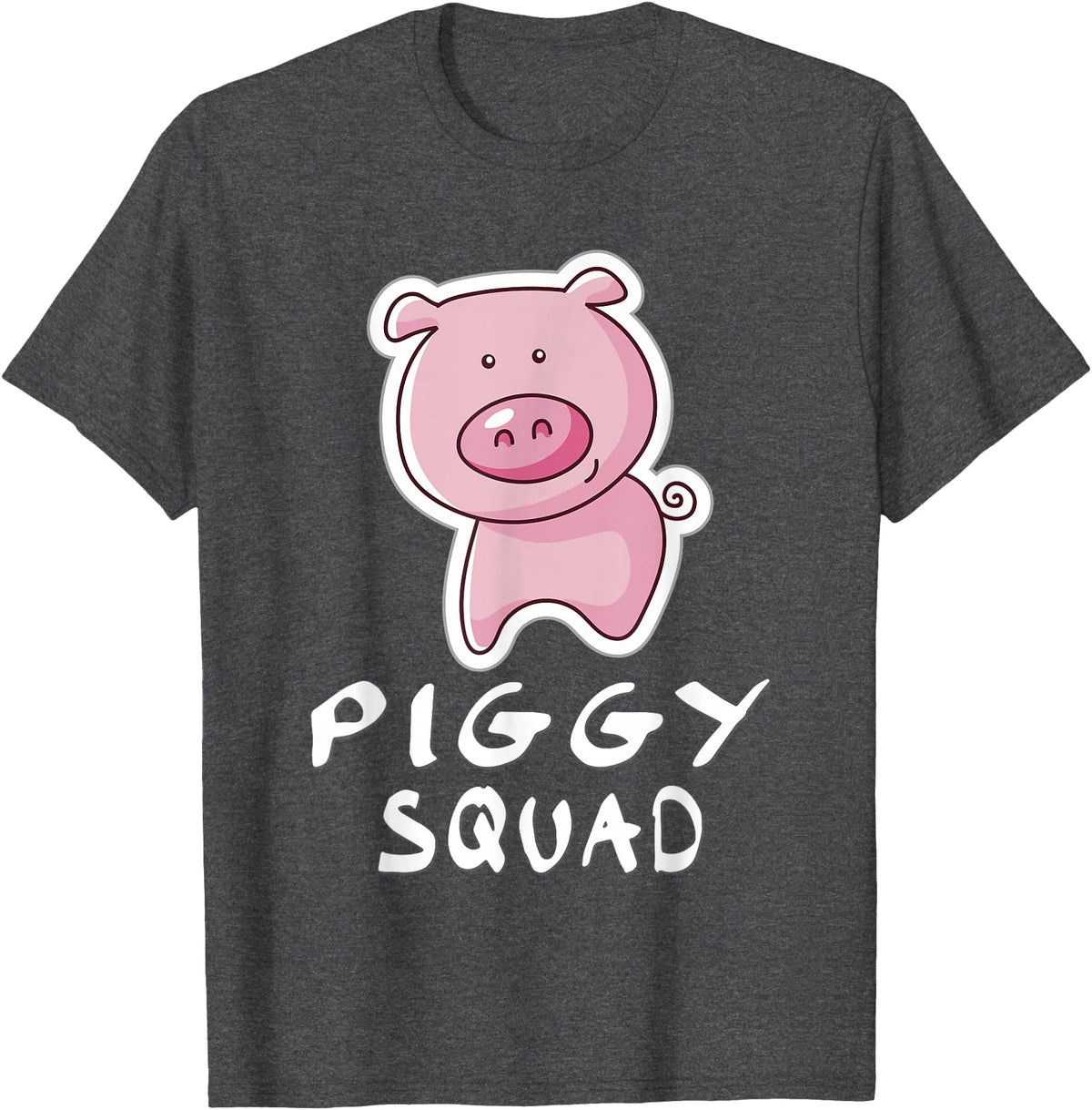 Super Pig Love Shirts Piggy Squad Cute Farm Animal Lover Adult & Toddler T-Shirt - Dark Heather Grey