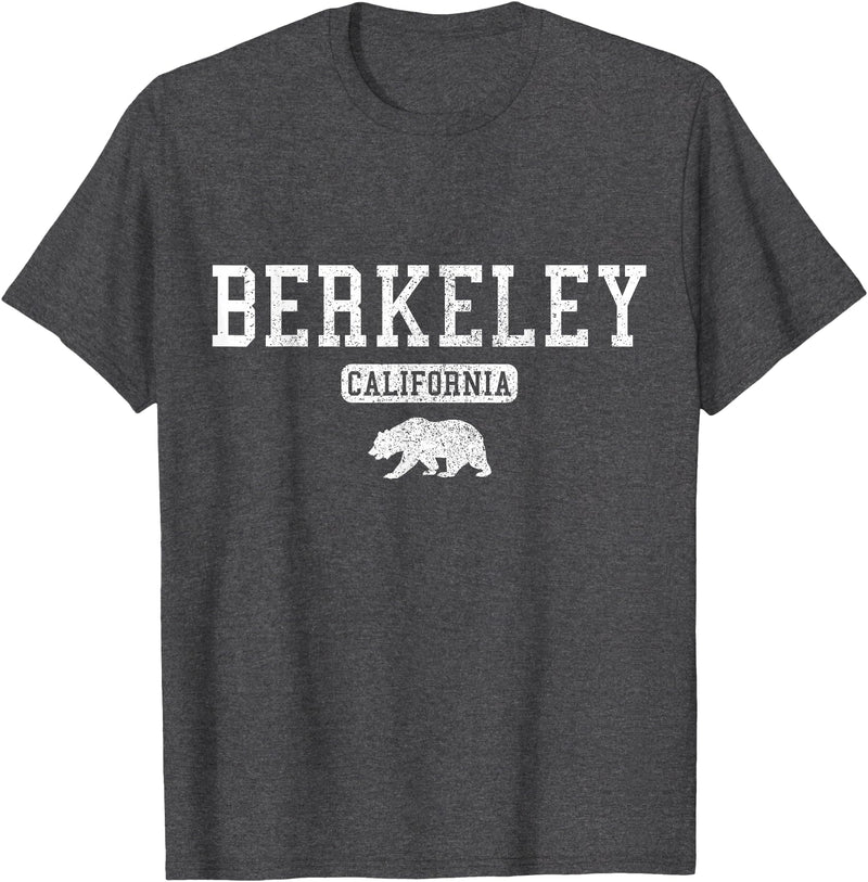 Berkeley California - Apparel & Gifts Berkeley California Bear Pride Vintage T-Shirt - Dark Heather Grey