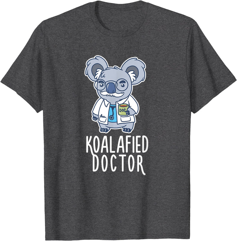 Koalafied Doctor Apparel Koalafied Doctor Koala Bear Animal Lover Nurse T-Shirt - Dark Heather Grey