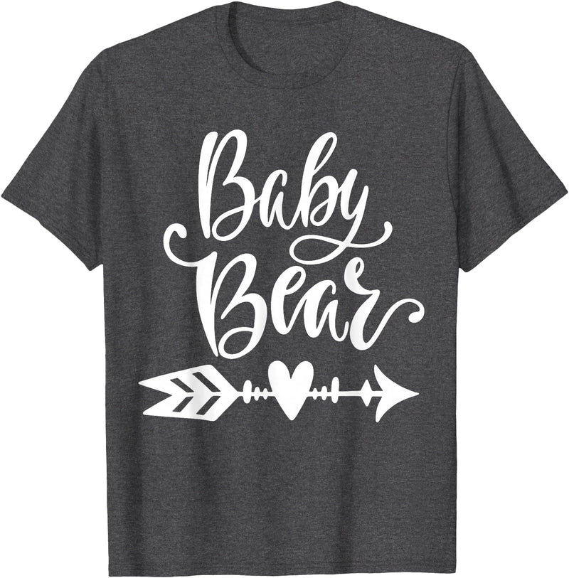 Funny Mama Bear Family Matching Gifts Clothing DJ Baby Bear T-Shirt - Dark Heather Grey