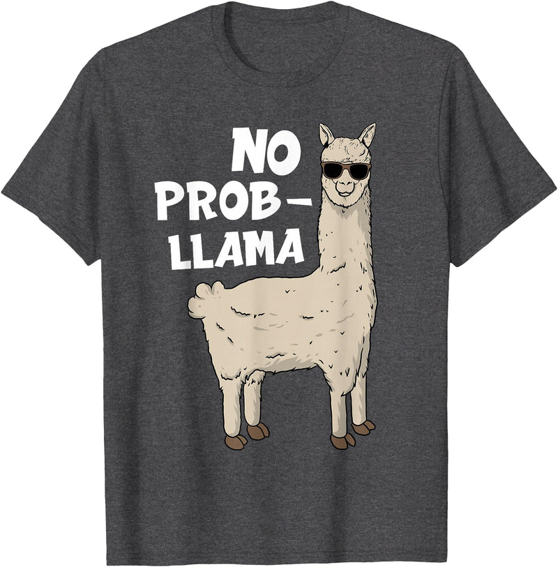 Funny Llama Gift Llama Lover Accessories & Stuff Funny Llama Design For Men Women Kids Llama Alpaca Animal T-Shirt - Dark Heather Grey