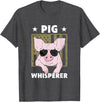 Funny Hog Design Pig Farmer Pig Whisperer Funny Pig Design Hog Farmer T-Shirt - Dark Heather Grey