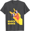 Cool Llama Humor Knock Knock Jokes Llama lovers Funny Llama Knock Knock Joke Llama With Sunglasses Alpaca T-Shirt - Dark Heather Grey