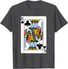 Card Deck Costume Shirt Co King of Clubs Playing Card T-Shirt Poker Player Costume T-Shirt - Dark Heather Grey