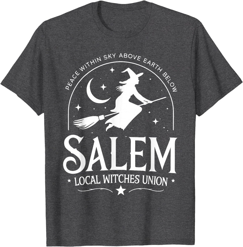 Salem Witch Halloween Apparel Salem Local Witches Union 1692 Witch Halloween Costume T-Shirt - Dark Heather Grey