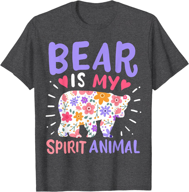 Bear Is My Spirit Animal Bear Spirit Animal T-Shirt - Dark Heather Grey