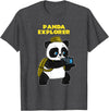 Panda Bear Lovers Clothing Panda Explorer T-Shirt - Dark Heather Grey