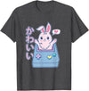 Kawaii Gamer Bunny - Rabbit Pastel Cute T-Shirt in Dark Heather Grey