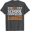 Halloween School Counselor Costume This School Counselor Loves Halloween T-Shirt - Dark Heather Grey