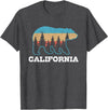 Vintage California Souvenirs & Gifts Vintage California Retro Bear Grizzly Nature Souvenir T-Shirt - Dark Heather Grey