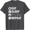 Hiking Lover Design Eat Sleep Polar Bears Repeat T-Shirt - Dark Heather Grey