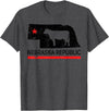 Treding T-Shirt Nebraska Republic T-Shirt Funny dairy Cow T-Shirt - Dark Heather Grey