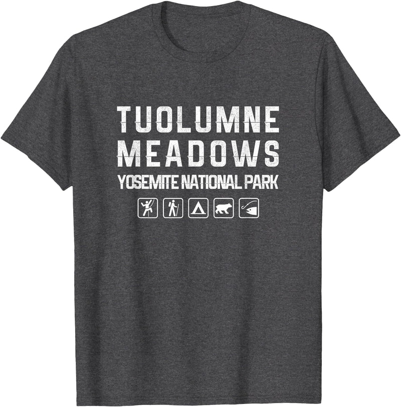 California Shirts Tuolumne Meadows, Yosemite Outdoor T-shirt T-Shirt - Dark Heather Grey