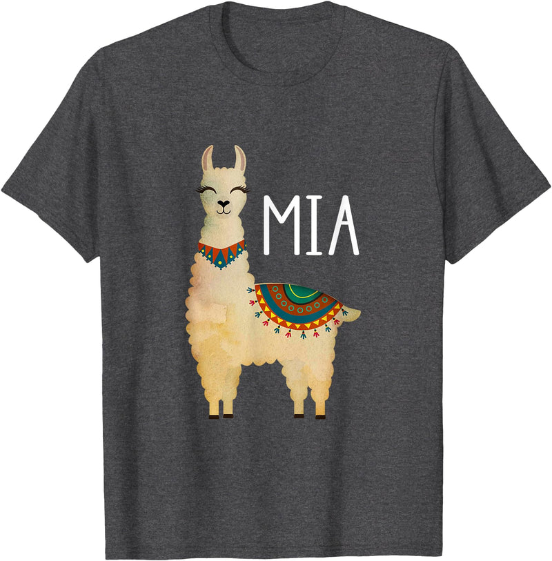 Llama Lover Ideas For Spanish Hispanic Mom Llama Mia Spanish Mom Mamá Mother’s Day Funny T-Shirt - Dark Heather Grey