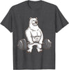 I Love Polar Bears And Fitness Polar Bear Powerlifting Weightlifting Gym And Animal Lovers T-Shirt - Dark Heather Grey