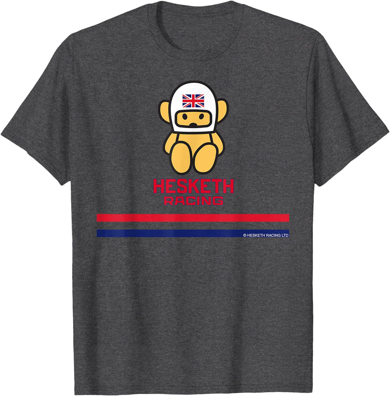 Hesketh Racing Logo World Champion Team Stripes Mascot Retro T-Shirt - Dark Heather Grey