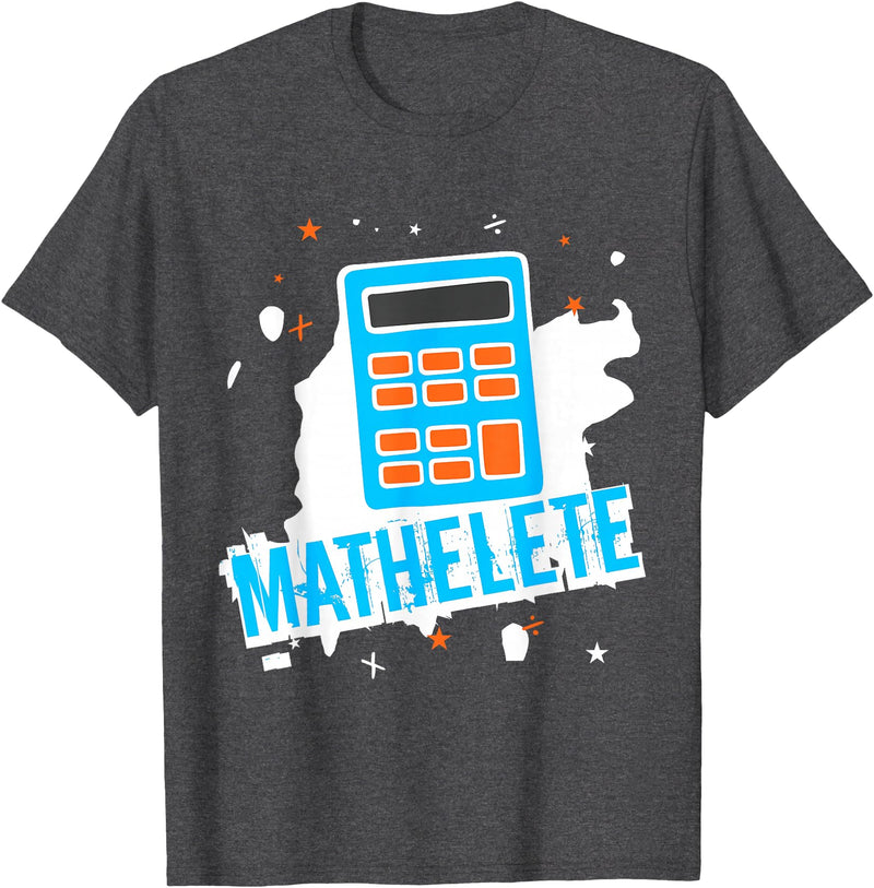 Green Cow Land Mathlete Funny Math Lovers T-Shirt - Dark Heather Grey