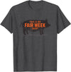 County Fair and Livestock Apparel Co. Das ist mein Fair Week Shirt State and County Animal Hog Pig T-Shirt - Dark Heather Grey
