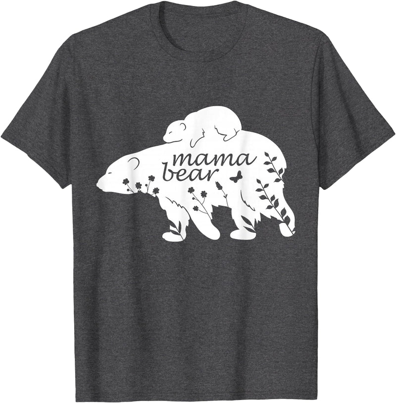 Funny Mama Bear Family Matching Gifts Clothing Mama Bear T-Shirt - Dark Heather Grey