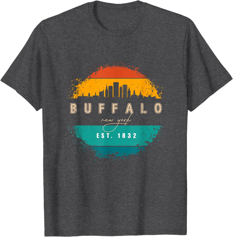 BASBO City of Buffalo New York T-Shirt - Dark Heather Grey