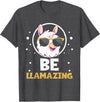 LLama Squad Shirts and Gifts Cute Amazing Llama Pun Be Llamazing Llama Lover T-Shirt - Dark Heather Grey