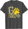 BEARS SPIRIT TEES CO School Spirit Go Bears Mascot Womens Youth Girls Kids T-Shirt - Dark Heather Grey