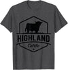 Farm Highland Cow Men Cattle Clothing Agriculture Scottish Highland Cow for Cattle Farmers T-Shirt - Dark Heather Grey