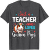 Teacher Birthday Costume A Teacher Loves Guinea Pigs Costume Floral Cute Guinea Pig Men Women Kids T-Shirt - Dark Heather Grey