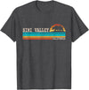 California Republic US State Bear Flag Sunset Simi Valley California State Bear Retro Sunset T-Shirt - Dark Heather Grey