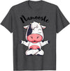 AdnDesigns Co. Funny Cow Yoga Shirts & Gifts Namoostee Cow Shirt Women Girls Cow Lover Gifts Namaste Yoga T-Shirt - Dark